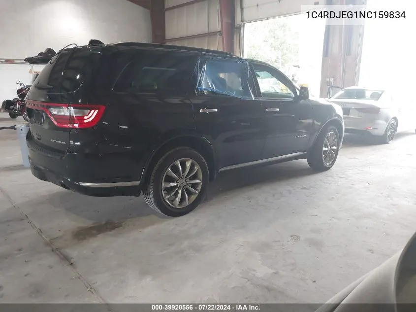 1C4RDJEG1NC159834 2022 Dodge Durango Citadel Awd