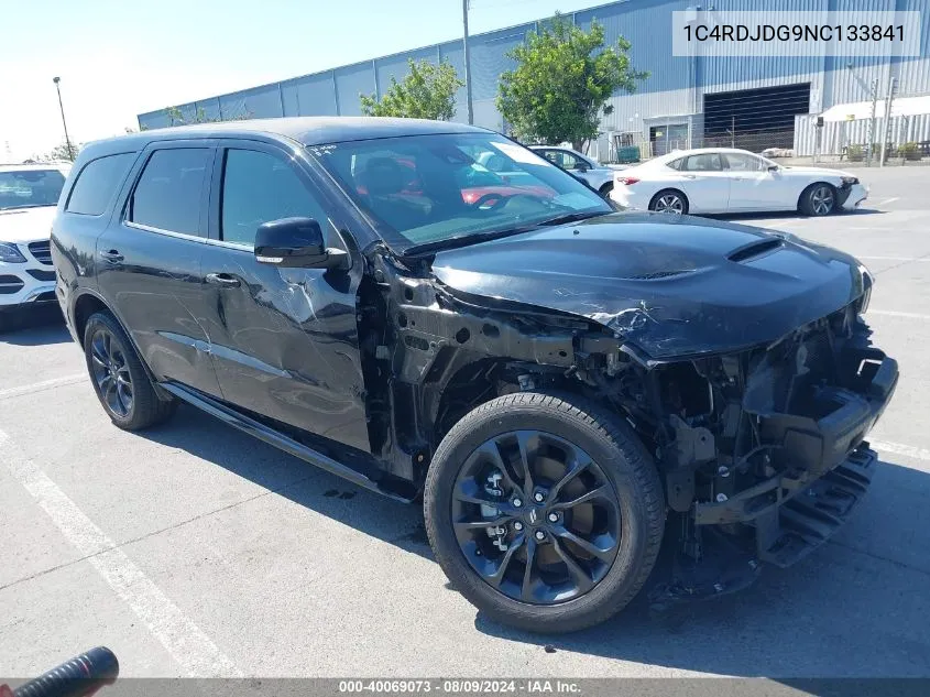 2022 Dodge Durango Gt Plus Awd VIN: 1C4RDJDG9NC133841 Lot: 40069073