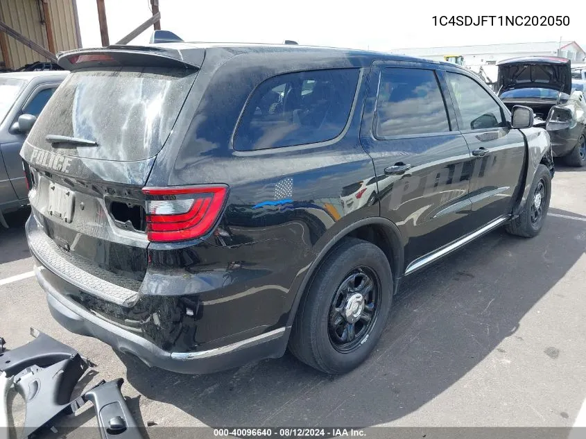 2022 Dodge Durango Pursuit Awd VIN: 1C4SDJFT1NC202050 Lot: 40096640