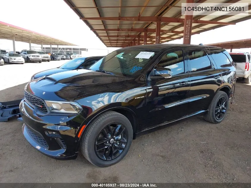 1C4SDHCT4NC156081 2022 Dodge Durango R/T Rwd