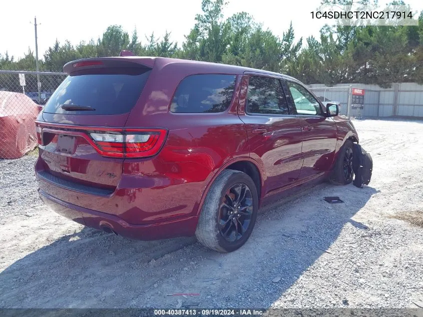 1C4SDHCT2NC217914 2022 Dodge Durango R/T Rwd