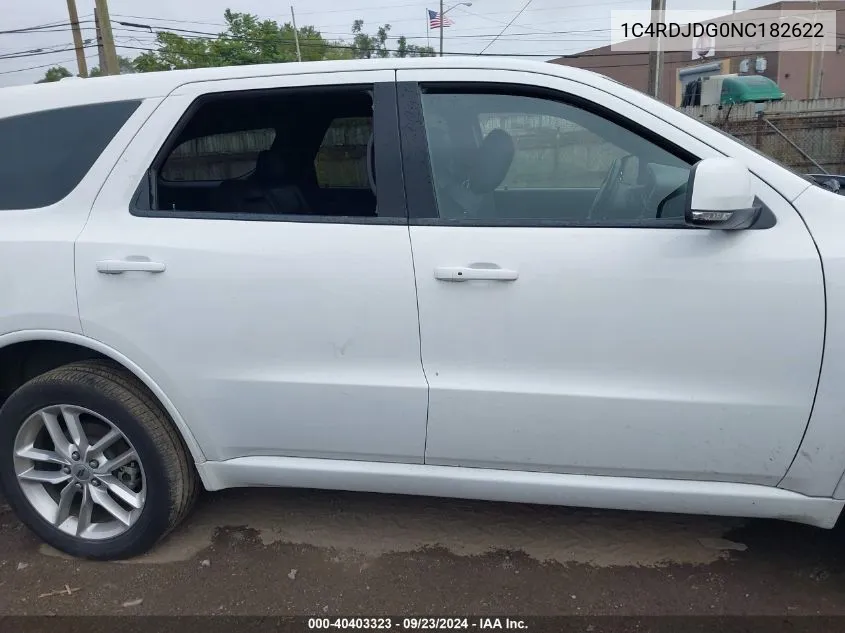 2022 Dodge Durango Gt Plus Awd VIN: 1C4RDJDG0NC182622 Lot: 40403323