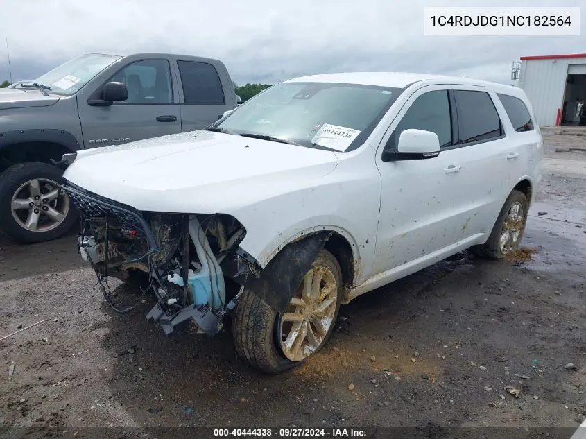 2022 Dodge Durango Gt Plus Awd VIN: 1C4RDJDG1NC182564 Lot: 40444338