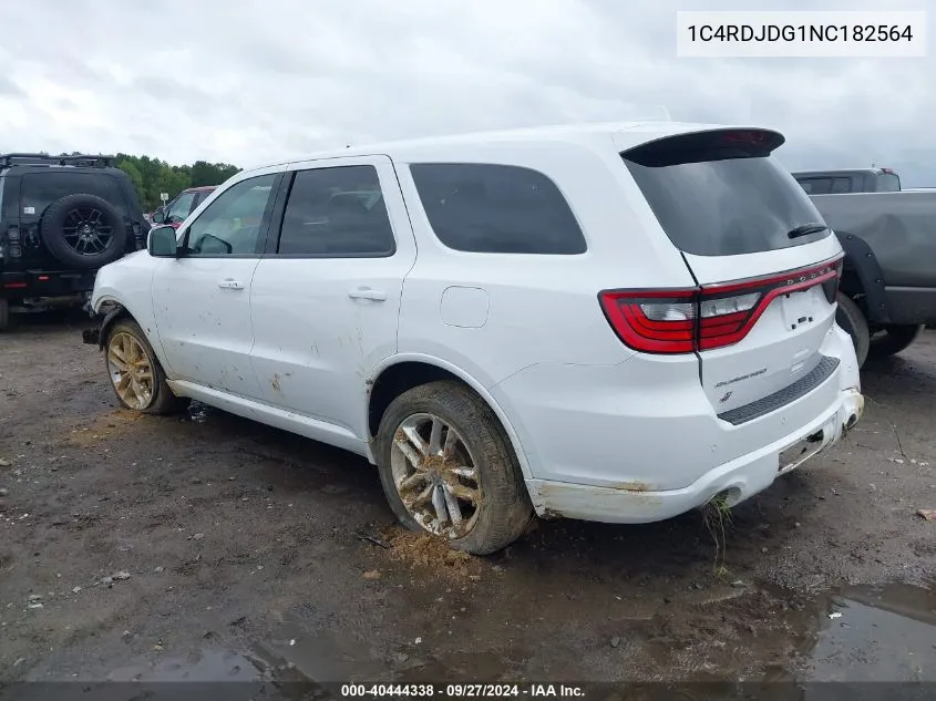 1C4RDJDG1NC182564 2022 Dodge Durango Gt Plus Awd