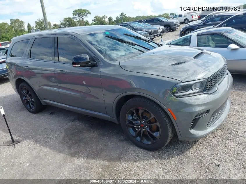 2022 Dodge Durango Gt Plus Rwd VIN: 1C4RDHDG9NC199783 Lot: 40486497