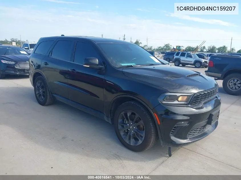 2022 Dodge Durango Gt Plus Rwd VIN: 1C4RDHDG4NC159207 Lot: 40516541