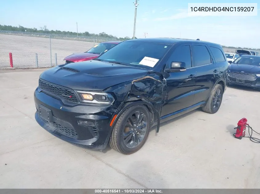 1C4RDHDG4NC159207 2022 Dodge Durango Gt Plus Rwd