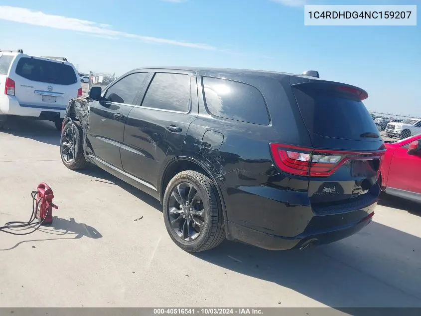 2022 Dodge Durango Gt Plus Rwd VIN: 1C4RDHDG4NC159207 Lot: 40516541