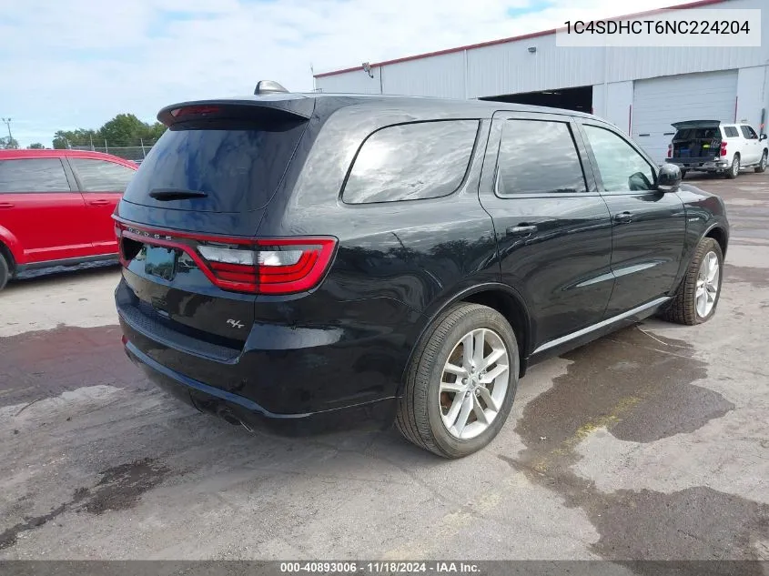 1C4SDHCT6NC224204 2022 Dodge Durango R/T Rwd