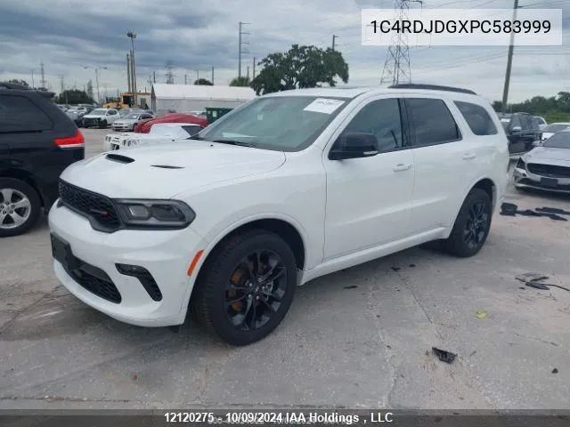 2023 Dodge Durango Gt VIN: 1C4RDJDGXPC583999 Lot: 12120275