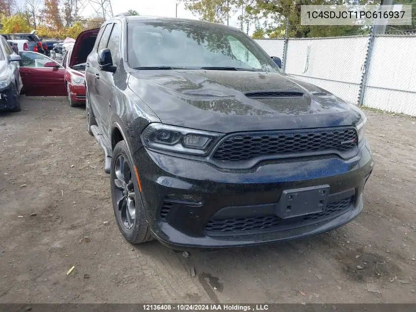 2023 Dodge Durango R/T VIN: 1C4SDJCT1PC616937 Lot: 12136408