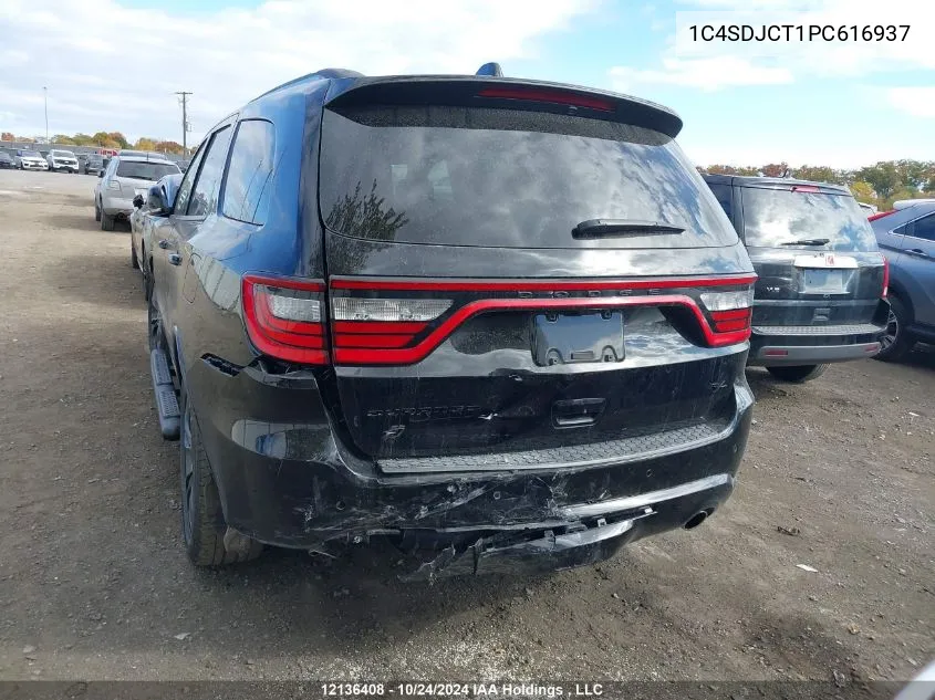 2023 Dodge Durango R/T VIN: 1C4SDJCT1PC616937 Lot: 12136408