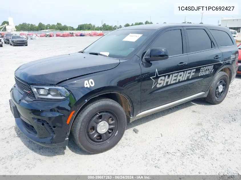 2023 Dodge Durango Pursuit Awd VIN: 1C4SDJFT1PC692427 Lot: 39687263