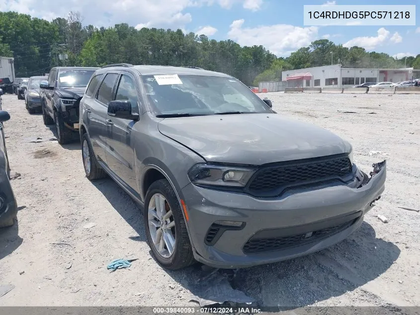 2023 Dodge Durango Gt Plus Rwd VIN: 1C4RDHDG5PC571218 Lot: 39840093