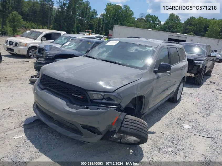 2023 Dodge Durango Gt Plus Rwd VIN: 1C4RDHDG5PC571218 Lot: 39840093