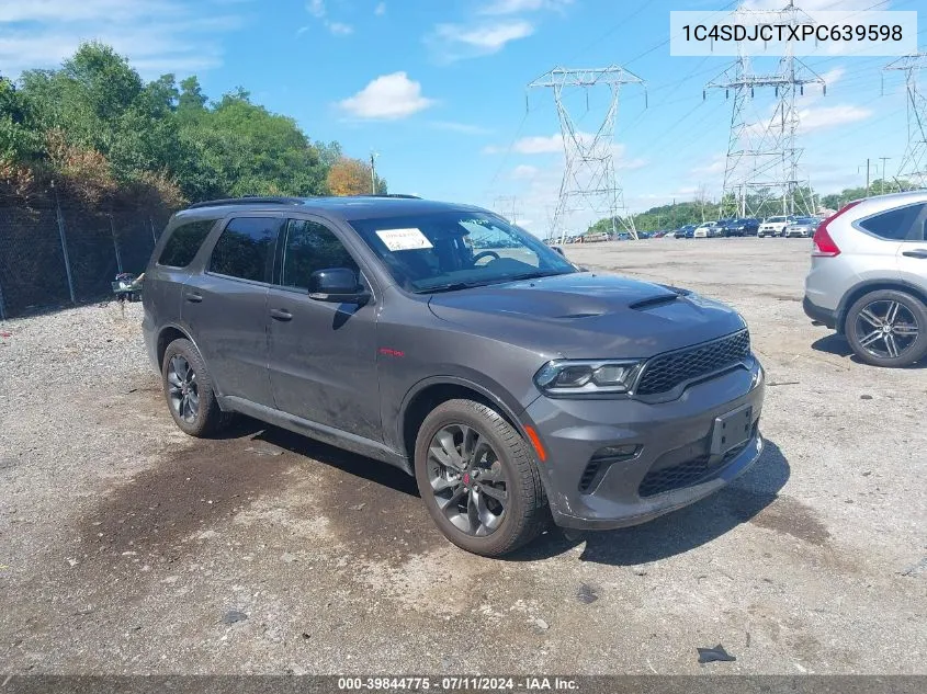 1C4SDJCTXPC639598 2023 Dodge Durango R/T Plus Awd