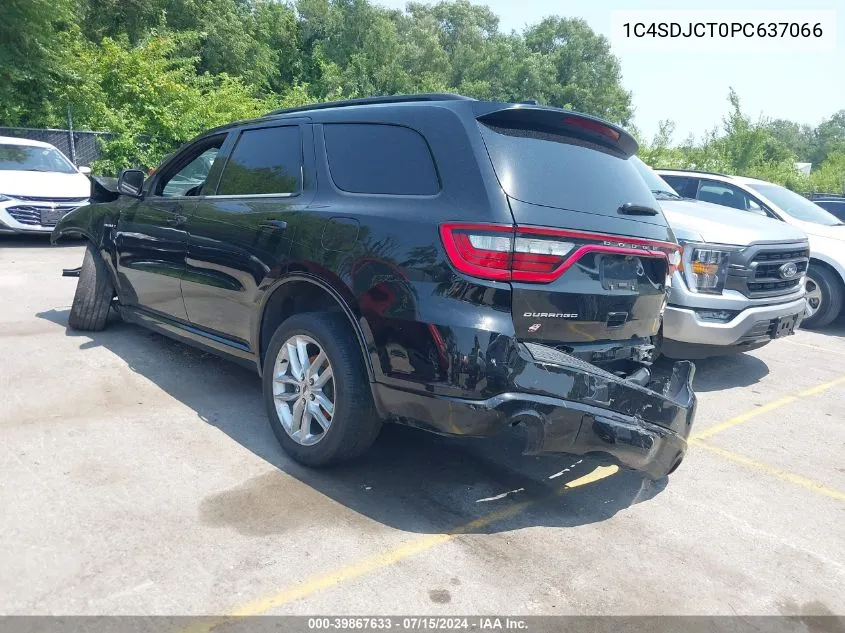 2023 Dodge Durango R/T Plus Awd VIN: 1C4SDJCT0PC637066 Lot: 39867633