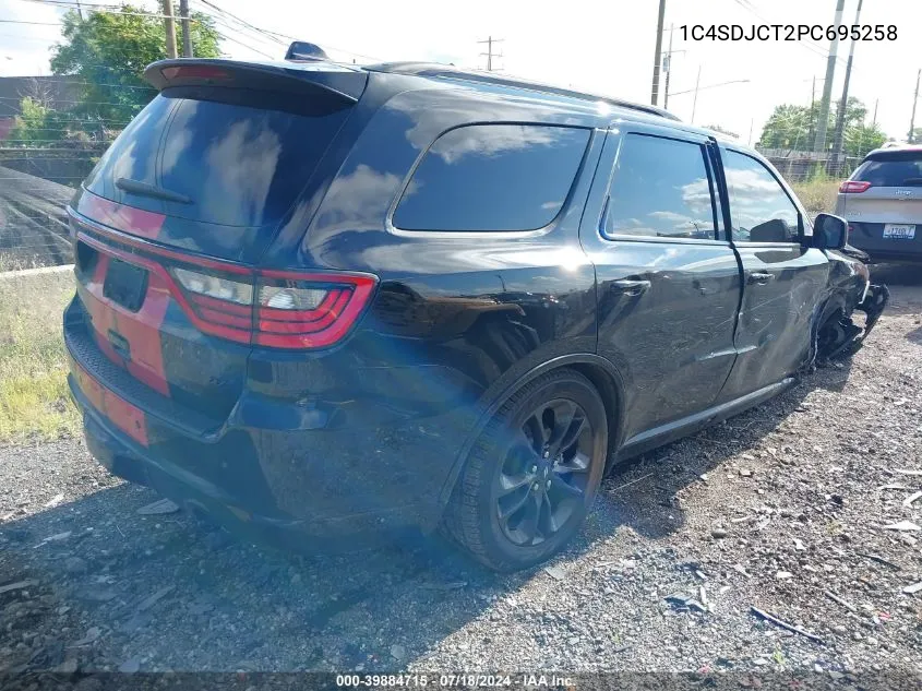 2023 Dodge Durango R/T Plus Awd VIN: 1C4SDJCT2PC695258 Lot: 39884715