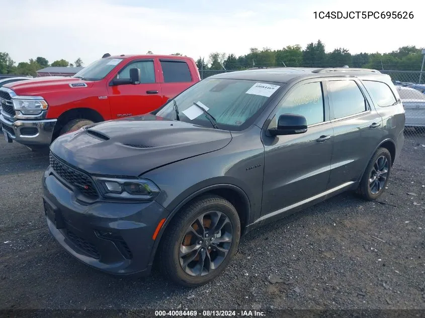 2023 Dodge Durango R/T Plus Awd VIN: 1C4SDJCT5PC695626 Lot: 40084469