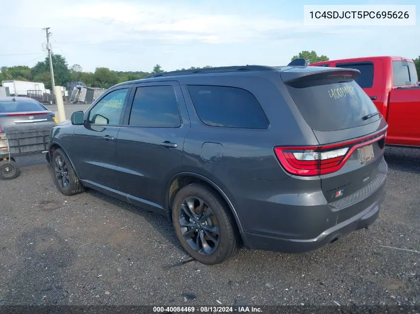 2023 Dodge Durango R/T Plus Awd VIN: 1C4SDJCT5PC695626 Lot: 40084469