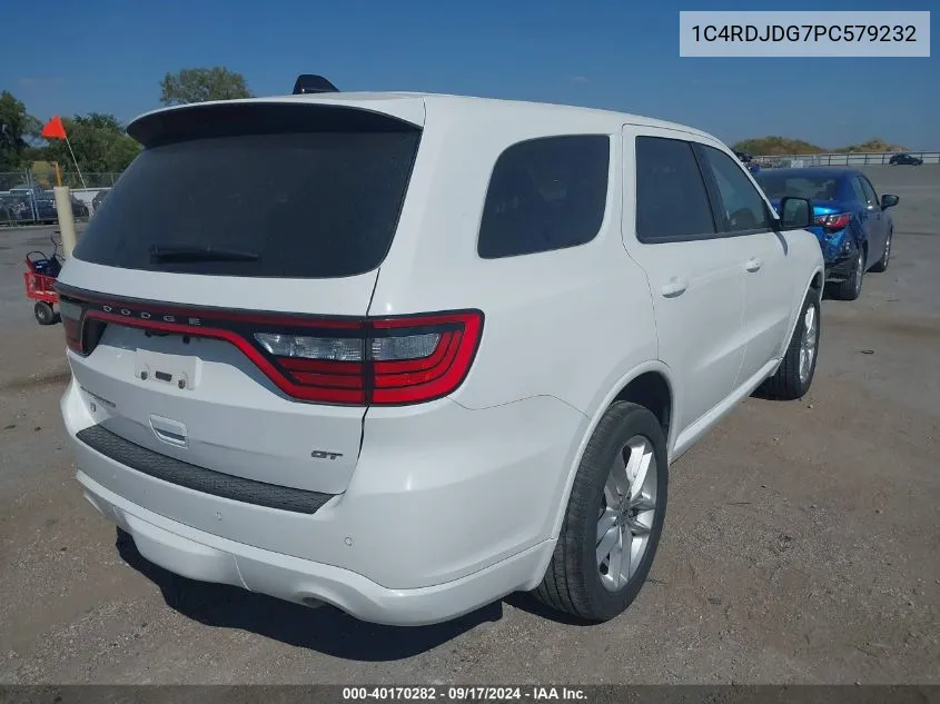 2023 Dodge Durango Gt Launch Edition Awd VIN: 1C4RDJDG7PC579232 Lot: 40170282