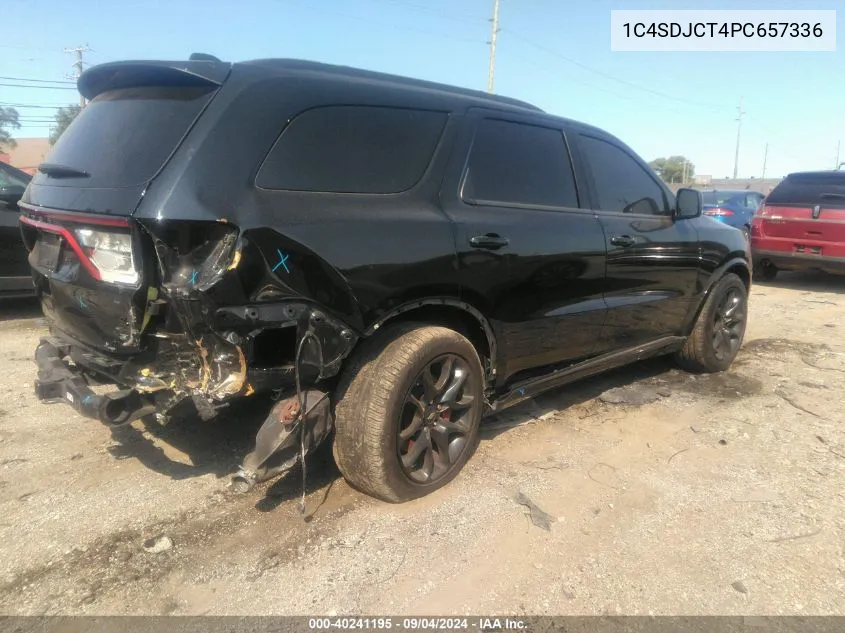 2023 Dodge Durango R/T Plus Awd VIN: 1C4SDJCT4PC657336 Lot: 40241195