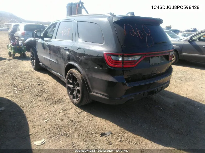 2023 Dodge Durango Srt 392 Premium Awd VIN: 1C4SDJGJ8PC598428 Lot: 40271268