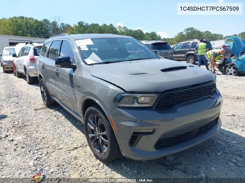 2023 Dodge Durango R/T Plus Rwd VIN: 1C4SDHCT7PC567509 Lot: 40273772