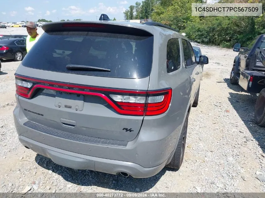 2023 Dodge Durango R/T Plus Rwd VIN: 1C4SDHCT7PC567509 Lot: 40273772