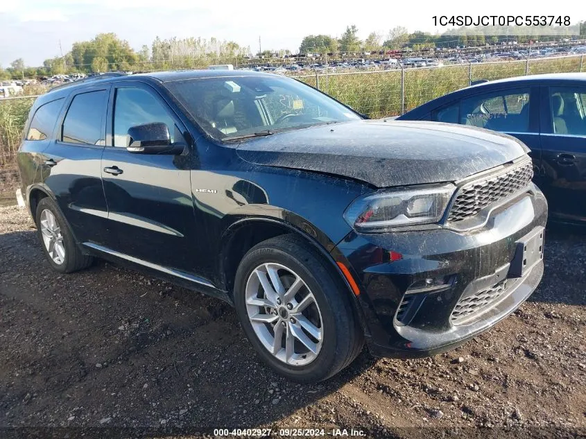 2023 Dodge Durango R/T Plus Awd VIN: 1C4SDJCT0PC553748 Lot: 40402927