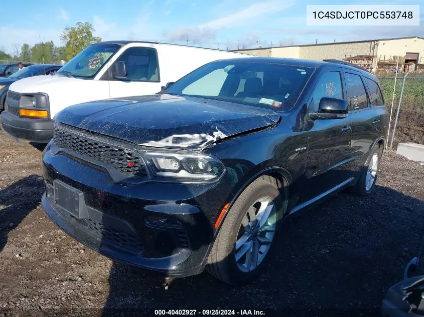 2023 Dodge Durango R/T Plus Awd VIN: 1C4SDJCT0PC553748 Lot: 40402927