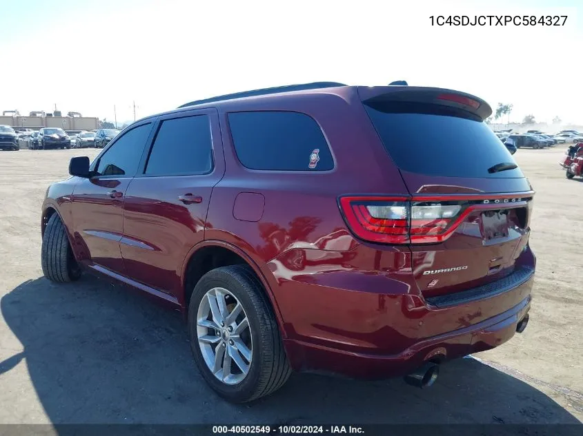 2023 Dodge Durango R/T Plus Awd VIN: 1C4SDJCTXPC584327 Lot: 40502549