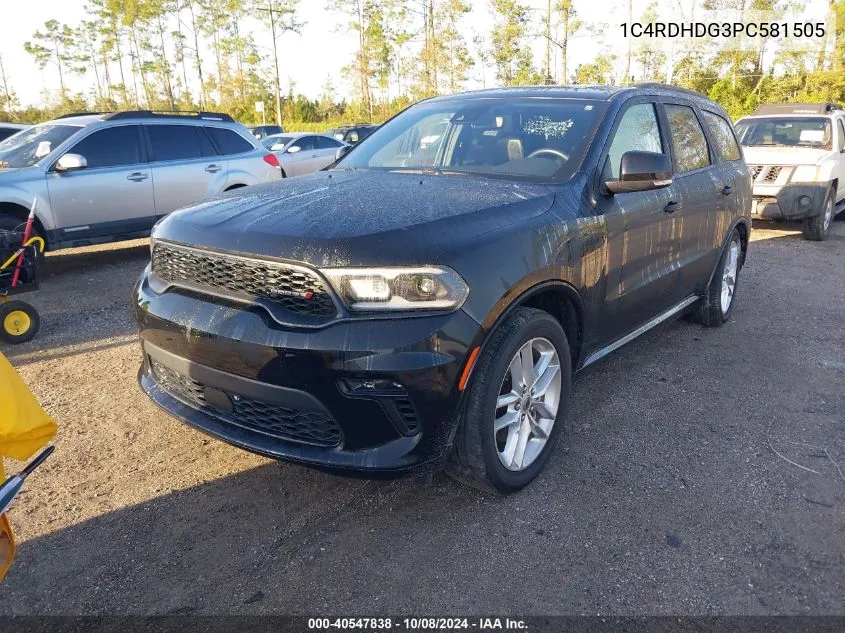 1C4RDHDG3PC581505 2023 Dodge Durango Gt