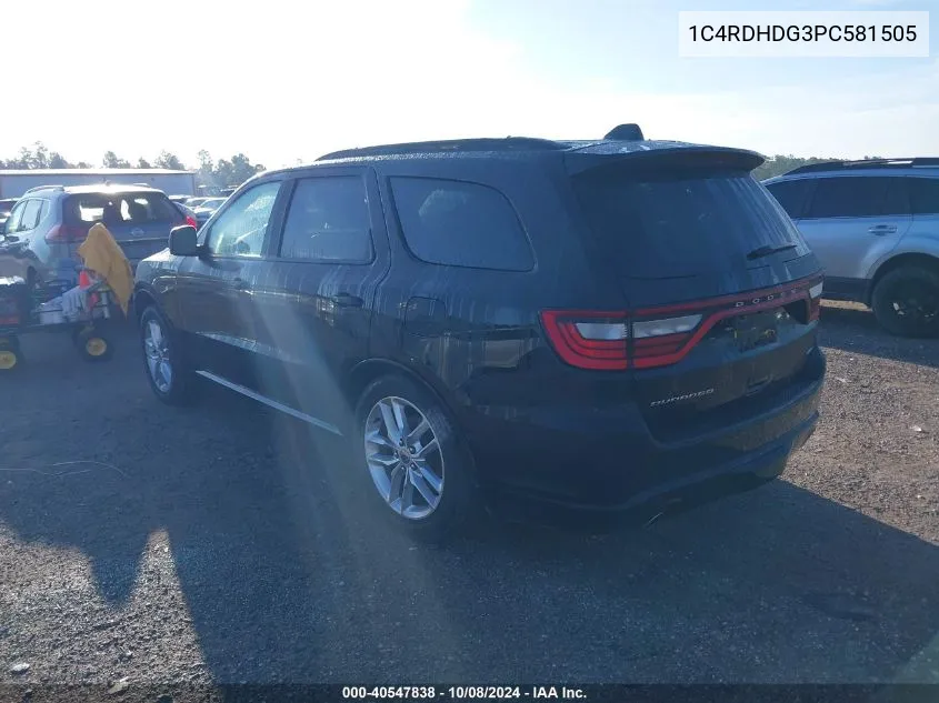 1C4RDHDG3PC581505 2023 Dodge Durango Gt