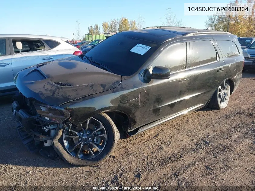 2023 Dodge Durango R/T Plus Awd VIN: 1C4SDJCT6PC638304 Lot: 40576820