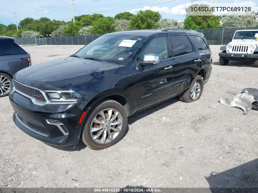 2023 Dodge Durango Citadel Awd VIN: 1C4SDJET7PC689128 Lot: 40615226