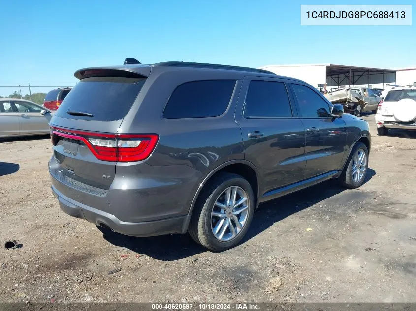 2023 Dodge Durango Gt Plus Awd VIN: 1C4RDJDG8PC688413 Lot: 40620597