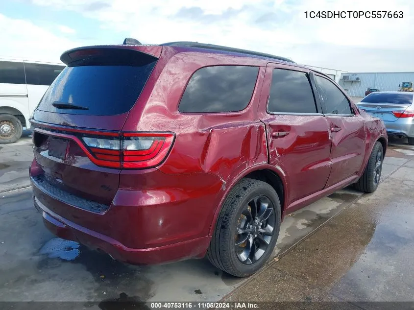 2023 Dodge Durango R/T Plus Rwd VIN: 1C4SDHCT0PC557663 Lot: 40753116