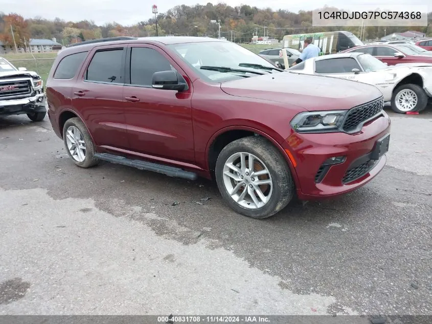 2023 Dodge Durango Gt Plus Awd VIN: 1C4RDJDG7PC574368 Lot: 40831708