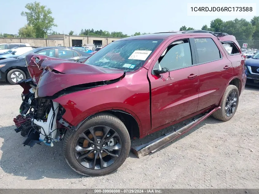 2024 Dodge Durango Gt Plus Awd VIN: 1C4RDJDG6RC173588 Lot: 39956088