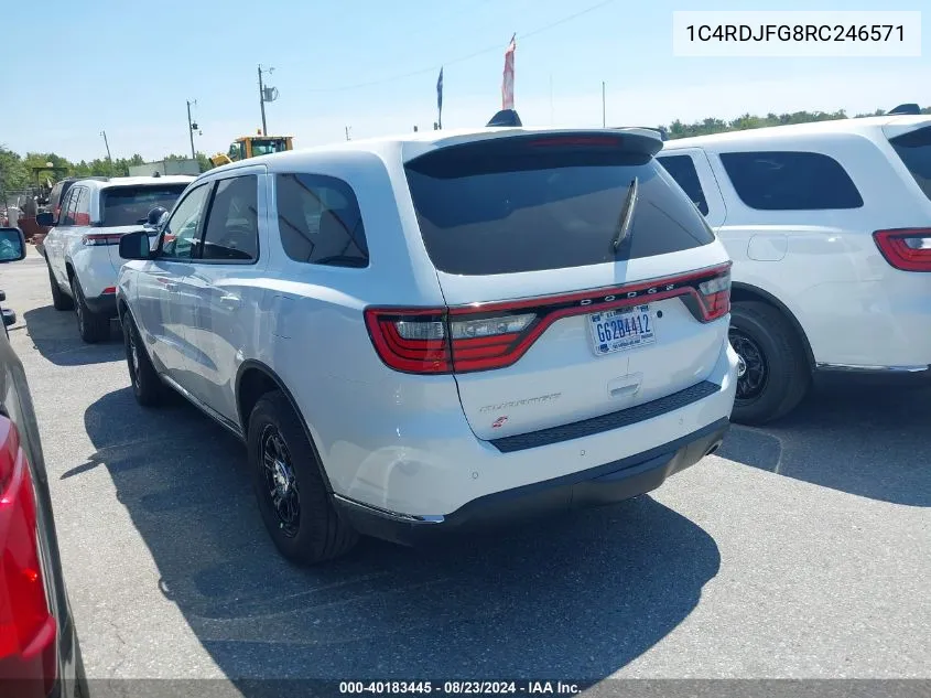 2024 Dodge Durango Pursuit Awd VIN: 1C4RDJFG8RC246571 Lot: 40183445