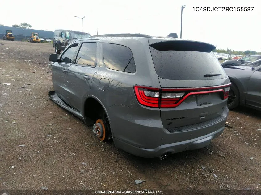 1C4SDJCT2RC155587 2024 Dodge Durango R/T Plus Awd