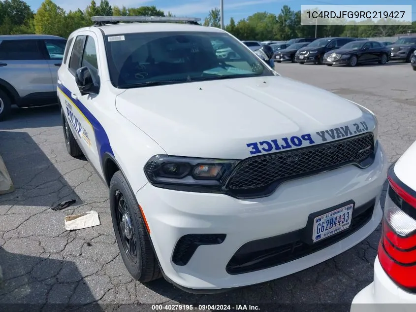 2024 Dodge Durango Pursuit Awd VIN: 1C4RDJFG9RC219427 Lot: 40279195