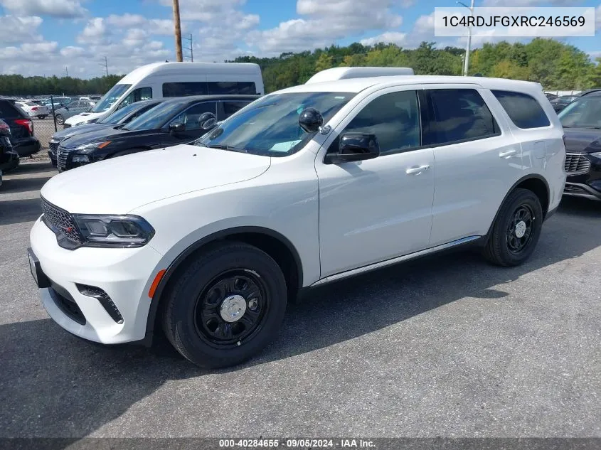 2024 Dodge Durango Pursuit Awd VIN: 1C4RDJFGXRC246569 Lot: 40284655