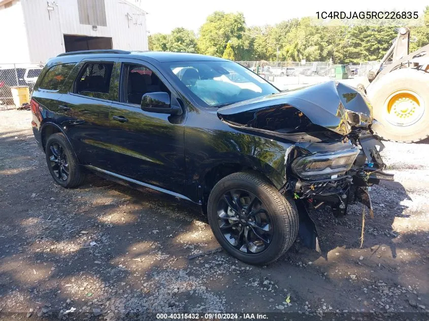 1C4RDJAG5RC226835 2024 Dodge Durango Sxt Plus Awd