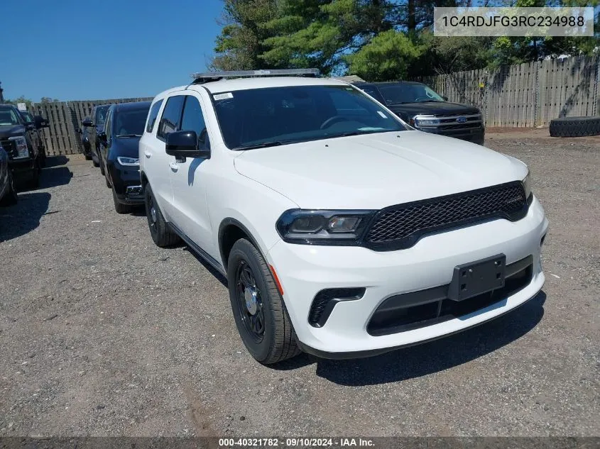 2024 Dodge Durango Pursuit Awd VIN: 1C4RDJFG3RC234988 Lot: 40321782