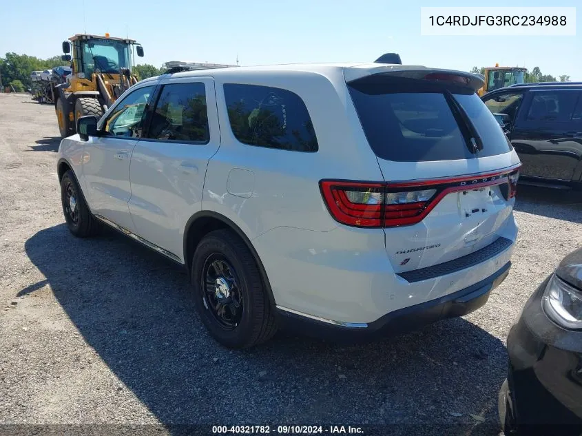 2024 Dodge Durango Pursuit Awd VIN: 1C4RDJFG3RC234988 Lot: 40321782