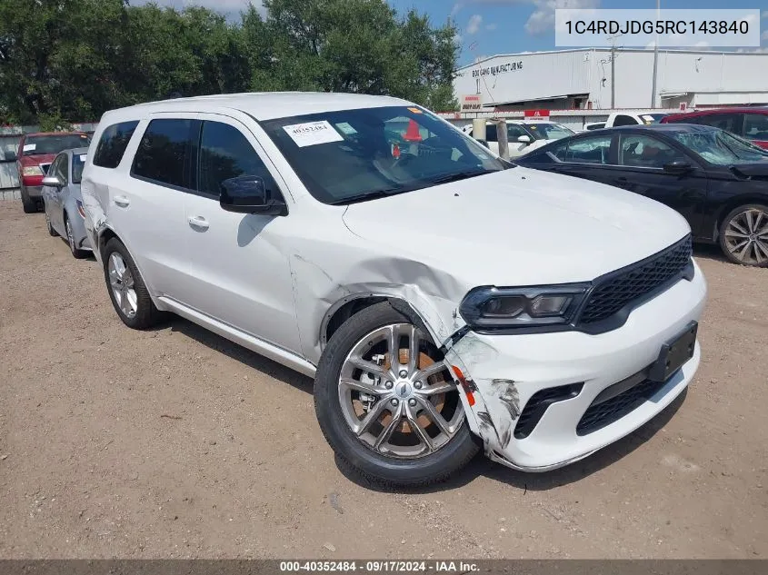 1C4RDJDG5RC143840 2024 Dodge Durango Gt Awd