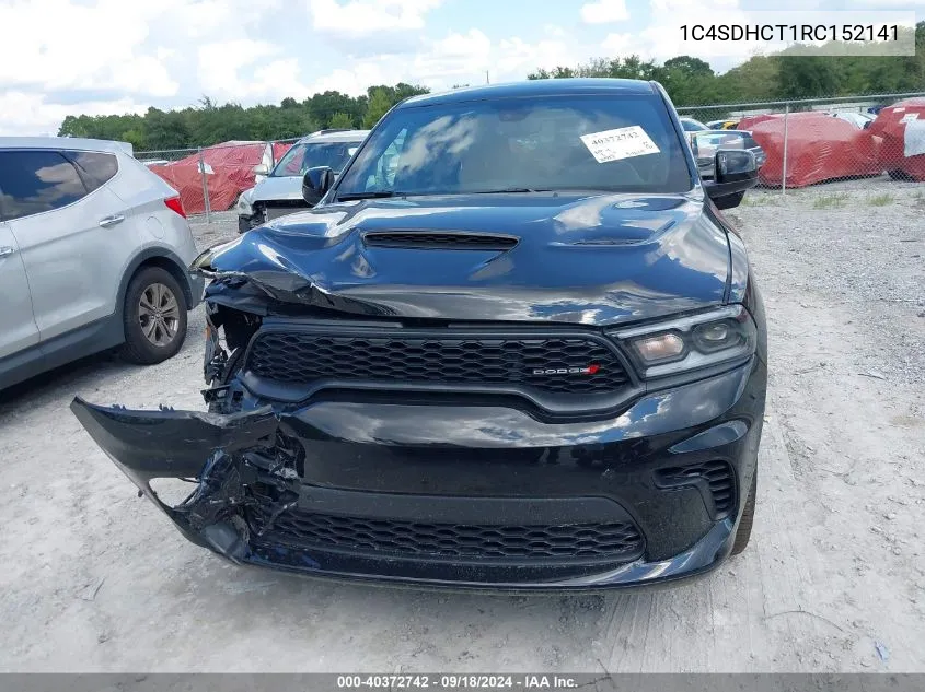 2024 Dodge Durango R/T Rwd VIN: 1C4SDHCT1RC152141 Lot: 40372742