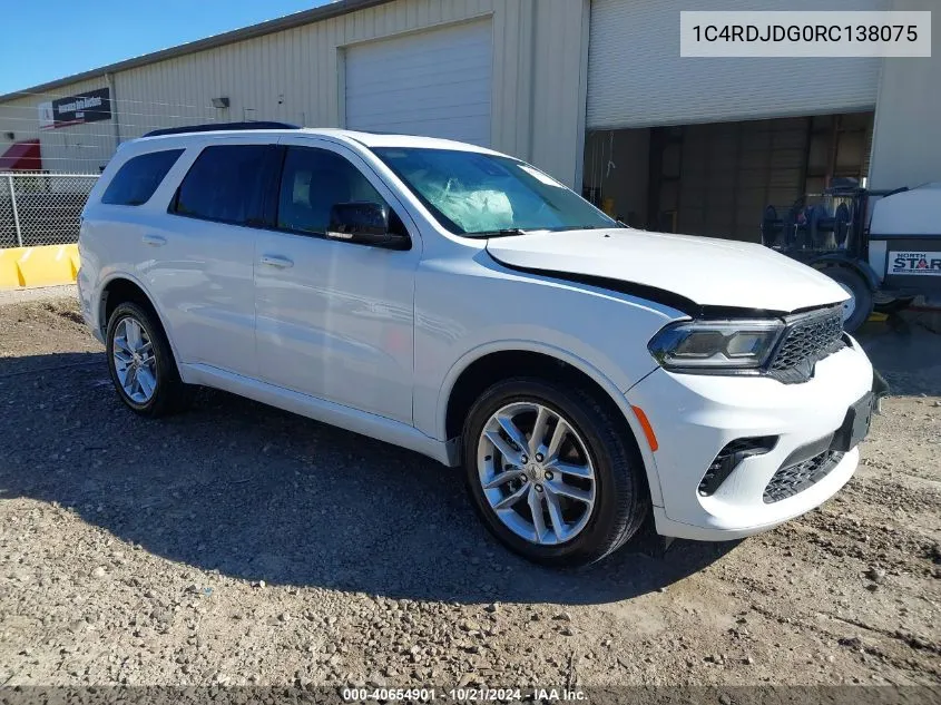 2024 Dodge Durango Gt Plus Awd VIN: 1C4RDJDG0RC138075 Lot: 40654901